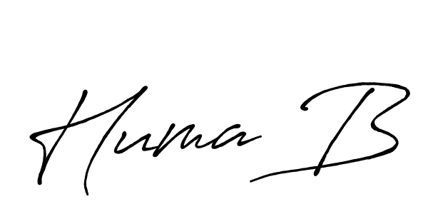 Use a signature maker to create a handwritten signature online. With this signature software, you can design (Antro_Vectra_Bolder) your own signature for name Huma B. Huma B signature style 7 images and pictures png