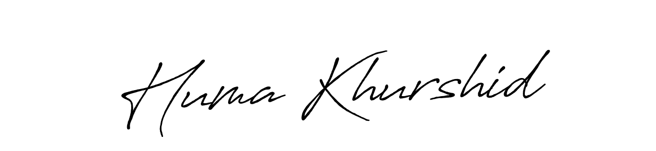 How to make Huma Khurshid name signature. Use Antro_Vectra_Bolder style for creating short signs online. This is the latest handwritten sign. Huma Khurshid signature style 7 images and pictures png