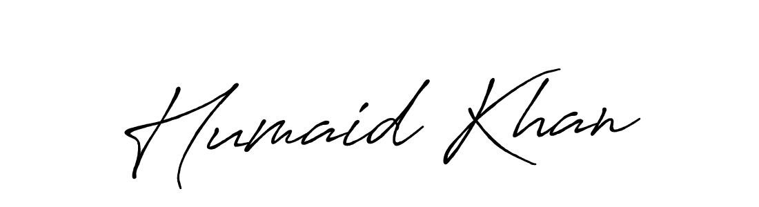 Also You can easily find your signature by using the search form. We will create Humaid Khan name handwritten signature images for you free of cost using Antro_Vectra_Bolder sign style. Humaid Khan signature style 7 images and pictures png