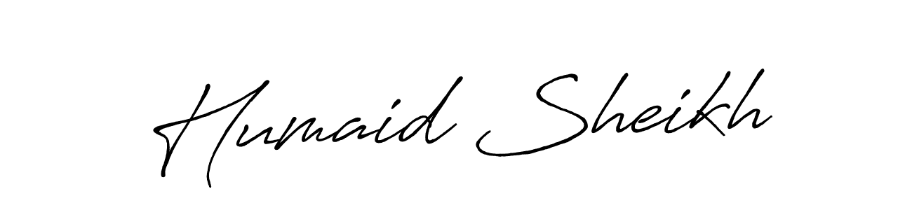 if you are searching for the best signature style for your name Humaid Sheikh. so please give up your signature search. here we have designed multiple signature styles  using Antro_Vectra_Bolder. Humaid Sheikh signature style 7 images and pictures png