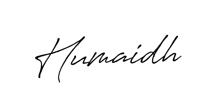 Make a beautiful signature design for name Humaidh. With this signature (Antro_Vectra_Bolder) style, you can create a handwritten signature for free. Humaidh signature style 7 images and pictures png