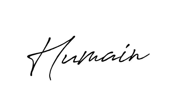 It looks lik you need a new signature style for name Humain. Design unique handwritten (Antro_Vectra_Bolder) signature with our free signature maker in just a few clicks. Humain signature style 7 images and pictures png