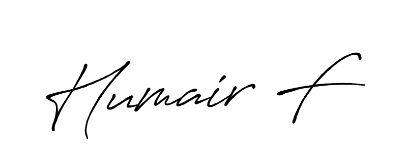 Design your own signature with our free online signature maker. With this signature software, you can create a handwritten (Antro_Vectra_Bolder) signature for name Humair F. Humair F signature style 7 images and pictures png