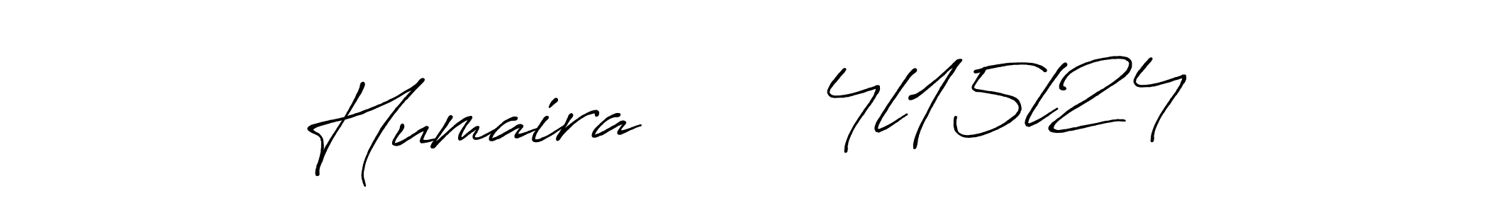 Use a signature maker to create a handwritten signature online. With this signature software, you can design (Antro_Vectra_Bolder) your own signature for name Humaira       4l15l24. Humaira       4l15l24 signature style 7 images and pictures png