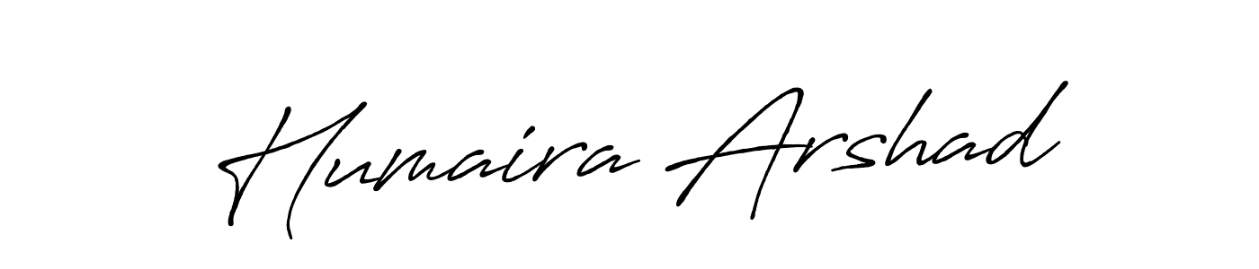 Design your own signature with our free online signature maker. With this signature software, you can create a handwritten (Antro_Vectra_Bolder) signature for name Humaira Arshad. Humaira Arshad signature style 7 images and pictures png