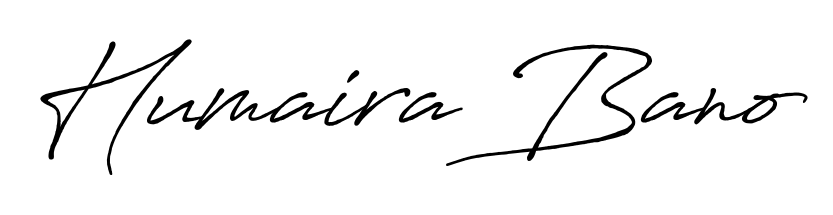 Achieve flawless digital penmanship with Humaira Bano name in Antro_Vectra_Bolder font. The perfect tool for creating online signatures. Humaira Bano signature style 7 images and pictures png