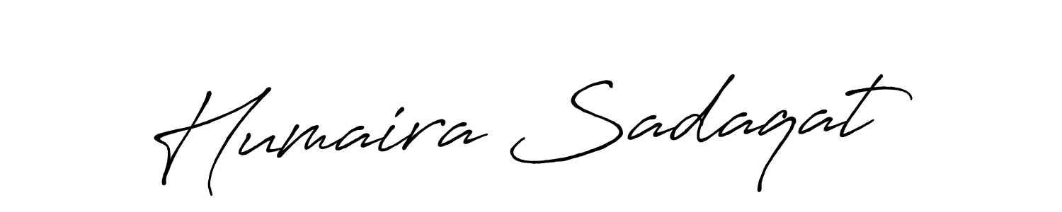 Humaira Sadaqat stylish signature style. Best Handwritten Sign (Antro_Vectra_Bolder) for my name. Handwritten Signature Collection Ideas for my name Humaira Sadaqat. Humaira Sadaqat signature style 7 images and pictures png