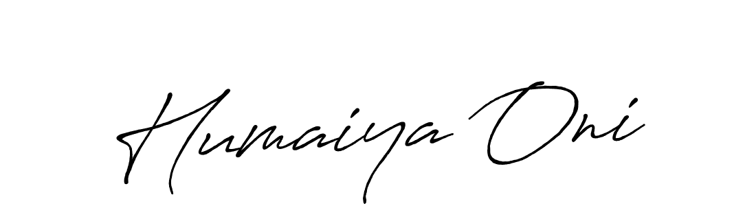 It looks lik you need a new signature style for name Humaiya Oni. Design unique handwritten (Antro_Vectra_Bolder) signature with our free signature maker in just a few clicks. Humaiya Oni signature style 7 images and pictures png