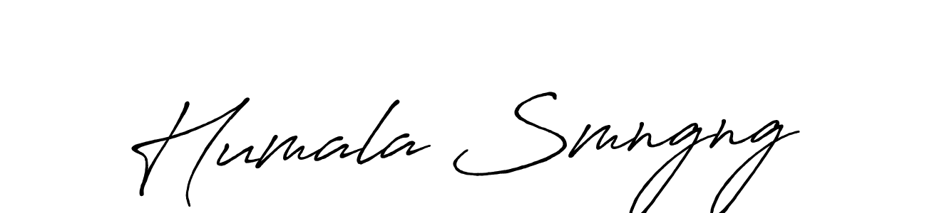 Use a signature maker to create a handwritten signature online. With this signature software, you can design (Antro_Vectra_Bolder) your own signature for name Humala Smngng. Humala Smngng signature style 7 images and pictures png