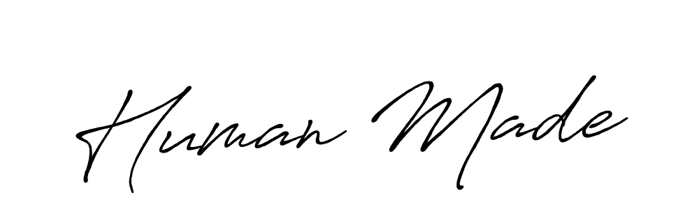 Human Made stylish signature style. Best Handwritten Sign (Antro_Vectra_Bolder) for my name. Handwritten Signature Collection Ideas for my name Human Made. Human Made signature style 7 images and pictures png