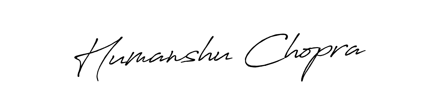 Use a signature maker to create a handwritten signature online. With this signature software, you can design (Antro_Vectra_Bolder) your own signature for name Humanshu Chopra. Humanshu Chopra signature style 7 images and pictures png