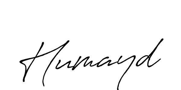 Use a signature maker to create a handwritten signature online. With this signature software, you can design (Antro_Vectra_Bolder) your own signature for name Humayd. Humayd signature style 7 images and pictures png