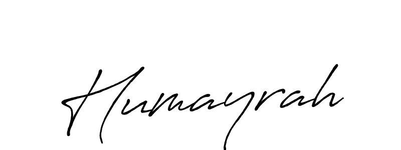 Create a beautiful signature design for name Humayrah. With this signature (Antro_Vectra_Bolder) fonts, you can make a handwritten signature for free. Humayrah signature style 7 images and pictures png