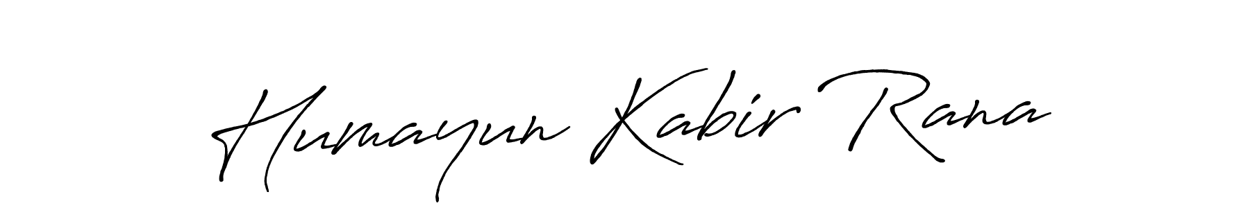 Create a beautiful signature design for name Humayun Kabir Rana. With this signature (Antro_Vectra_Bolder) fonts, you can make a handwritten signature for free. Humayun Kabir Rana signature style 7 images and pictures png