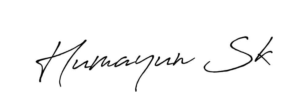 Create a beautiful signature design for name Humayun Sk. With this signature (Antro_Vectra_Bolder) fonts, you can make a handwritten signature for free. Humayun Sk signature style 7 images and pictures png