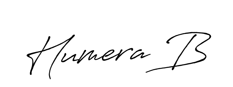 Create a beautiful signature design for name Humera B. With this signature (Antro_Vectra_Bolder) fonts, you can make a handwritten signature for free. Humera B signature style 7 images and pictures png