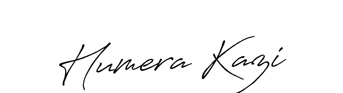 Use a signature maker to create a handwritten signature online. With this signature software, you can design (Antro_Vectra_Bolder) your own signature for name Humera Kazi. Humera Kazi signature style 7 images and pictures png