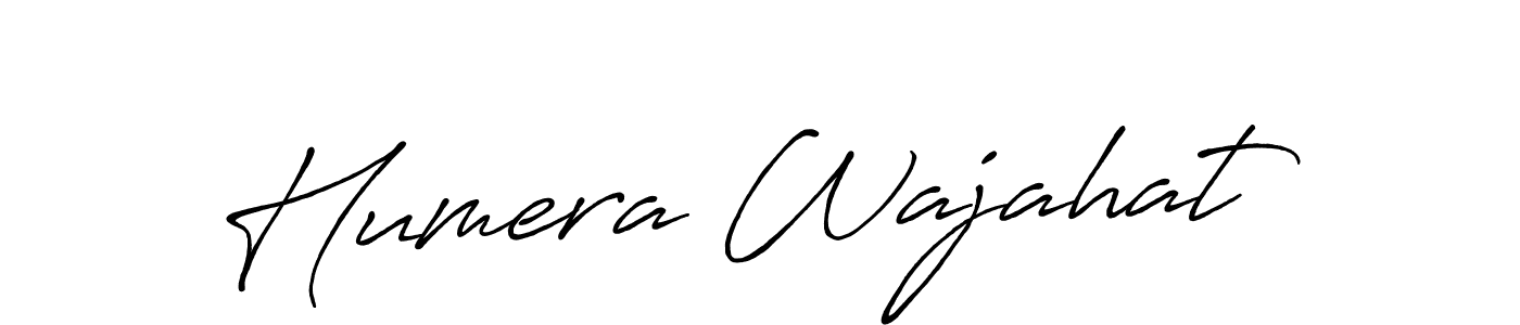 Design your own signature with our free online signature maker. With this signature software, you can create a handwritten (Antro_Vectra_Bolder) signature for name Humera Wajahat. Humera Wajahat signature style 7 images and pictures png