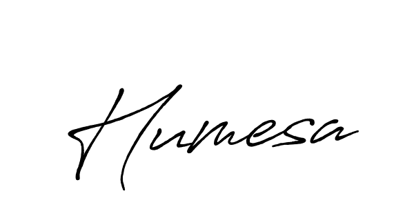 Design your own signature with our free online signature maker. With this signature software, you can create a handwritten (Antro_Vectra_Bolder) signature for name Humesa. Humesa signature style 7 images and pictures png