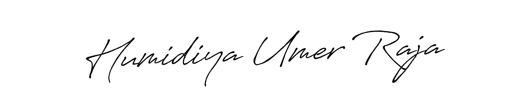 Antro_Vectra_Bolder is a professional signature style that is perfect for those who want to add a touch of class to their signature. It is also a great choice for those who want to make their signature more unique. Get Humidiya Umer Raja name to fancy signature for free. Humidiya Umer Raja signature style 7 images and pictures png