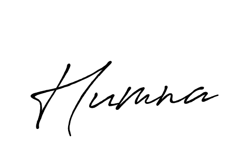 Design your own signature with our free online signature maker. With this signature software, you can create a handwritten (Antro_Vectra_Bolder) signature for name Humna. Humna signature style 7 images and pictures png