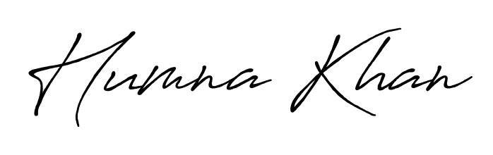 A modern signature idea for name Humna Khan using Antro_Vectra_Bolder font. Clean strokes and elegant curves make it stand out instantly. Humna Khan signature style 7 images and pictures png