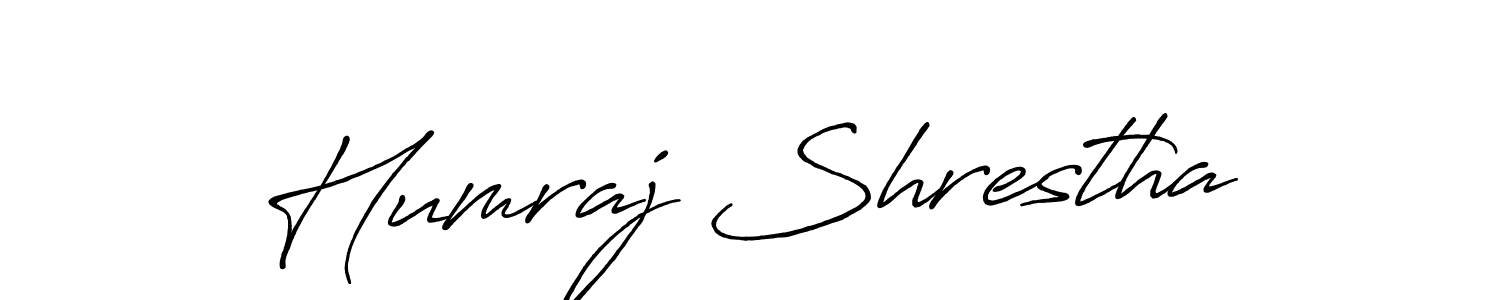 Use a signature maker to create a handwritten signature online. With this signature software, you can design (Antro_Vectra_Bolder) your own signature for name Humraj Shrestha. Humraj Shrestha signature style 7 images and pictures png