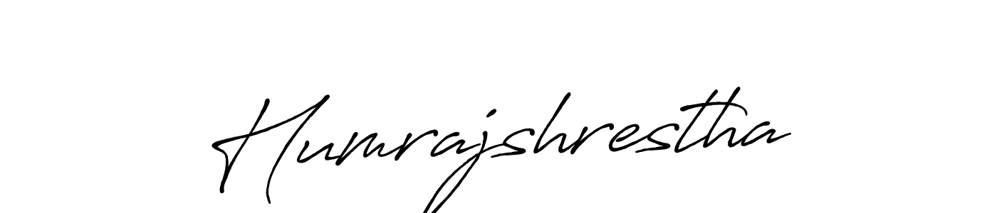 Make a beautiful signature design for name Humrajshrestha. With this signature (Antro_Vectra_Bolder) style, you can create a handwritten signature for free. Humrajshrestha signature style 7 images and pictures png