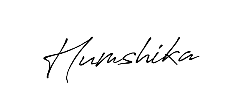 How to make Humshika name signature. Use Antro_Vectra_Bolder style for creating short signs online. This is the latest handwritten sign. Humshika signature style 7 images and pictures png