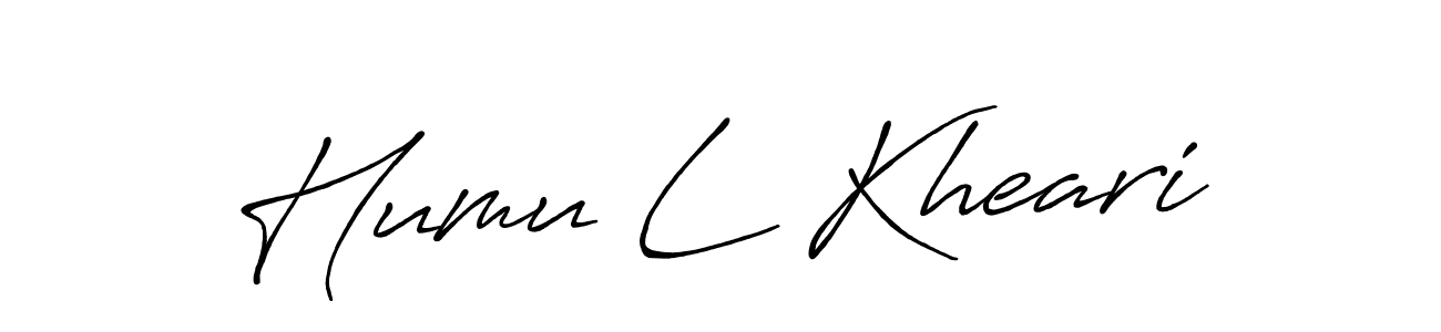 How to make Humu L Kheari name signature. Use Antro_Vectra_Bolder style for creating short signs online. This is the latest handwritten sign. Humu L Kheari signature style 7 images and pictures png