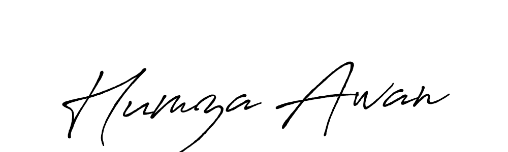 Create a beautiful signature design for name Humza Awan. With this signature (Antro_Vectra_Bolder) fonts, you can make a handwritten signature for free. Humza Awan signature style 7 images and pictures png