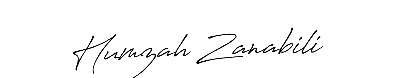 Humzah Zanabili stylish signature style. Best Handwritten Sign (Antro_Vectra_Bolder) for my name. Handwritten Signature Collection Ideas for my name Humzah Zanabili. Humzah Zanabili signature style 7 images and pictures png