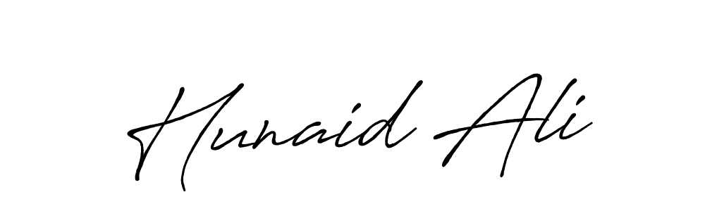 The best way (Antro_Vectra_Bolder) to make a short signature is to pick only two or three words in your name. The name Hunaid Ali include a total of six letters. For converting this name. Hunaid Ali signature style 7 images and pictures png