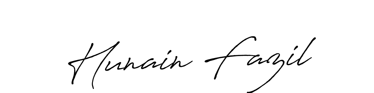 The best way (Antro_Vectra_Bolder) to make a short signature is to pick only two or three words in your name. The name Hunain Fazil include a total of six letters. For converting this name. Hunain Fazil signature style 7 images and pictures png