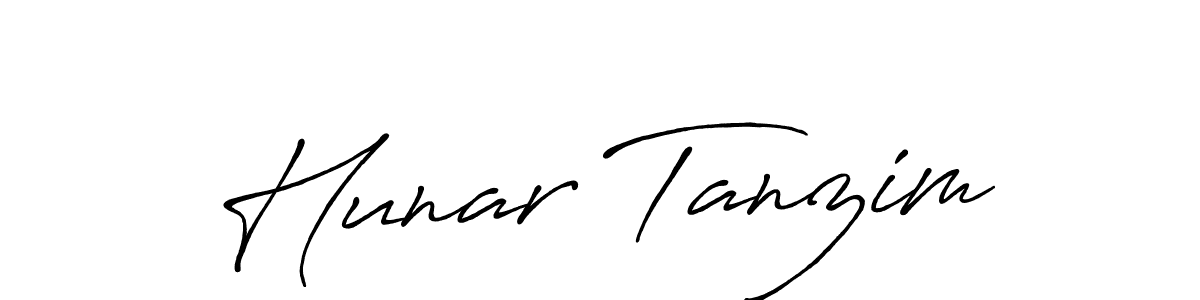 Also You can easily find your signature by using the search form. We will create Hunar Tanzim name handwritten signature images for you free of cost using Antro_Vectra_Bolder sign style. Hunar Tanzim signature style 7 images and pictures png