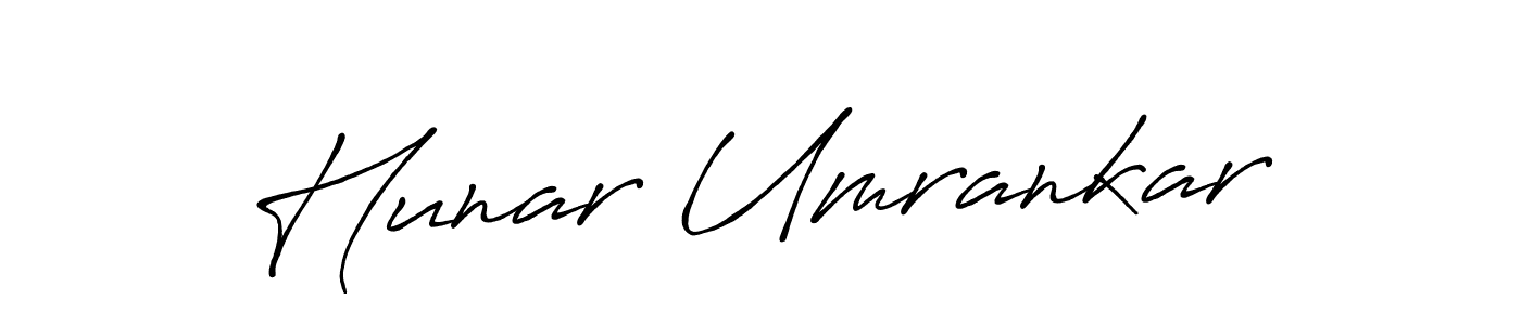 It looks lik you need a new signature style for name Hunar Umrankar. Design unique handwritten (Antro_Vectra_Bolder) signature with our free signature maker in just a few clicks. Hunar Umrankar signature style 7 images and pictures png