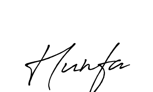 Hunfa stylish signature style. Best Handwritten Sign (Antro_Vectra_Bolder) for my name. Handwritten Signature Collection Ideas for my name Hunfa. Hunfa signature style 7 images and pictures png