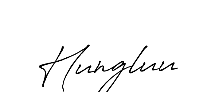 Create a beautiful signature design for name Hungluu. With this signature (Antro_Vectra_Bolder) fonts, you can make a handwritten signature for free. Hungluu signature style 7 images and pictures png