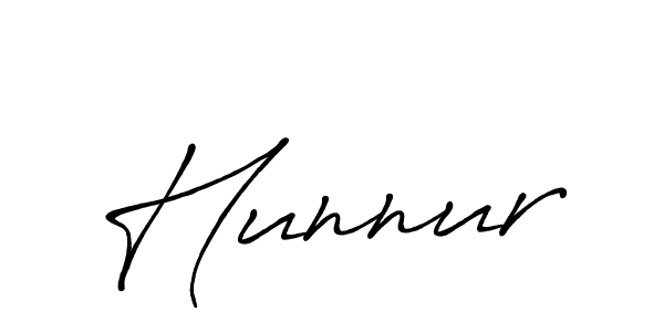 Make a beautiful signature design for name Hunnur. With this signature (Antro_Vectra_Bolder) style, you can create a handwritten signature for free. Hunnur signature style 7 images and pictures png