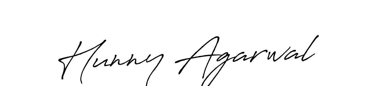 Make a beautiful signature design for name Hunny Agarwal. Use this online signature maker to create a handwritten signature for free. Hunny Agarwal signature style 7 images and pictures png