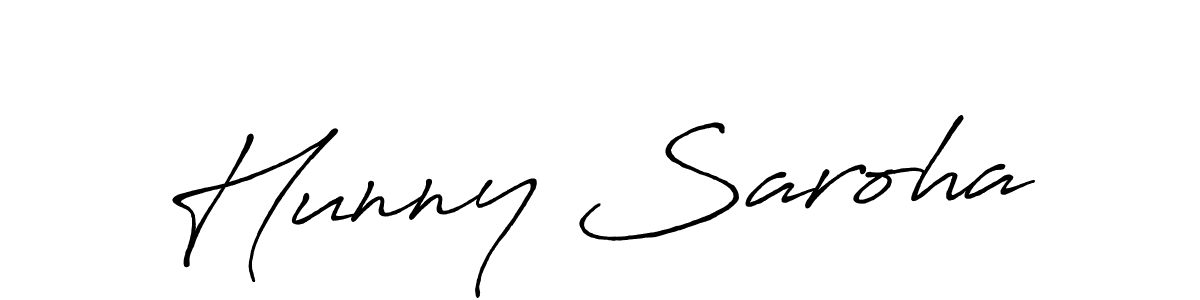 Make a beautiful signature design for name Hunny Saroha. Use this online signature maker to create a handwritten signature for free. Hunny Saroha signature style 7 images and pictures png