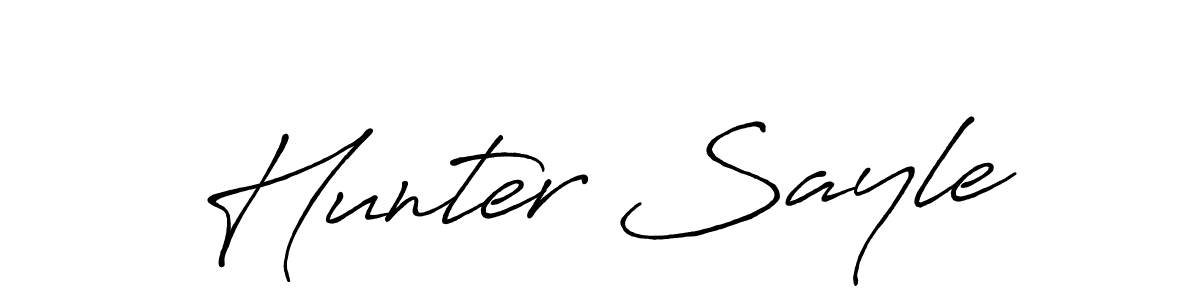 Design your own signature with our free online signature maker. With this signature software, you can create a handwritten (Antro_Vectra_Bolder) signature for name Hunter Sayle. Hunter Sayle signature style 7 images and pictures png