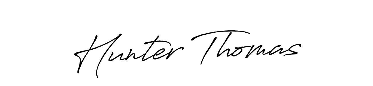 Create a beautiful signature design for name Hunter Thomas. With this signature (Antro_Vectra_Bolder) fonts, you can make a handwritten signature for free. Hunter Thomas signature style 7 images and pictures png