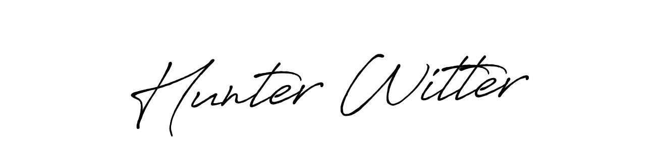 Use a signature maker to create a handwritten signature online. With this signature software, you can design (Antro_Vectra_Bolder) your own signature for name Hunter Witter. Hunter Witter signature style 7 images and pictures png