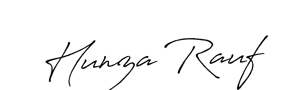 Create a beautiful signature design for name Hunza Rauf. With this signature (Antro_Vectra_Bolder) fonts, you can make a handwritten signature for free. Hunza Rauf signature style 7 images and pictures png