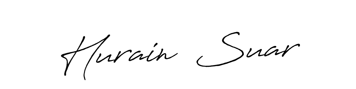 Use a signature maker to create a handwritten signature online. With this signature software, you can design (Antro_Vectra_Bolder) your own signature for name Hurain  Suar. Hurain  Suar signature style 7 images and pictures png