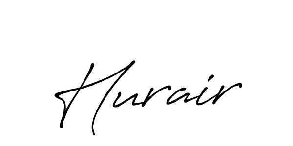 Hurair stylish signature style. Best Handwritten Sign (Antro_Vectra_Bolder) for my name. Handwritten Signature Collection Ideas for my name Hurair. Hurair signature style 7 images and pictures png