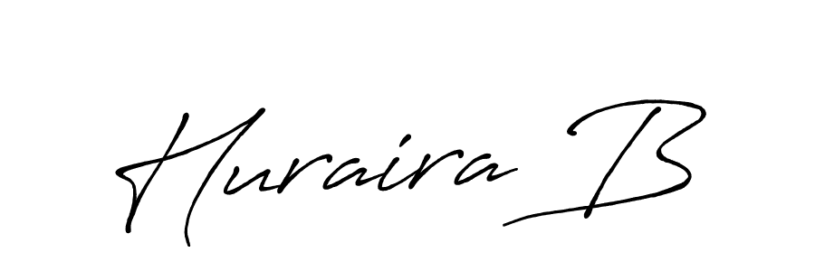 Use a signature maker to create a handwritten signature online. With this signature software, you can design (Antro_Vectra_Bolder) your own signature for name Huraira B. Huraira B signature style 7 images and pictures png