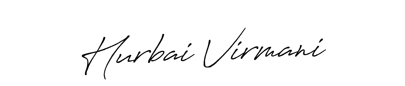 Also we have Hurbai Virmani name is the best signature style. Create professional handwritten signature collection using Antro_Vectra_Bolder autograph style. Hurbai Virmani signature style 7 images and pictures png