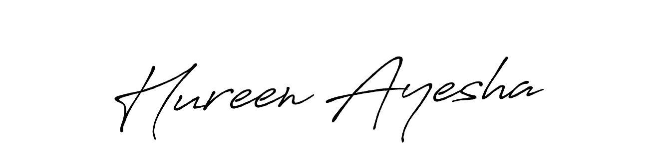 Hureen Ayesha stylish signature style. Best Handwritten Sign (Antro_Vectra_Bolder) for my name. Handwritten Signature Collection Ideas for my name Hureen Ayesha. Hureen Ayesha signature style 7 images and pictures png